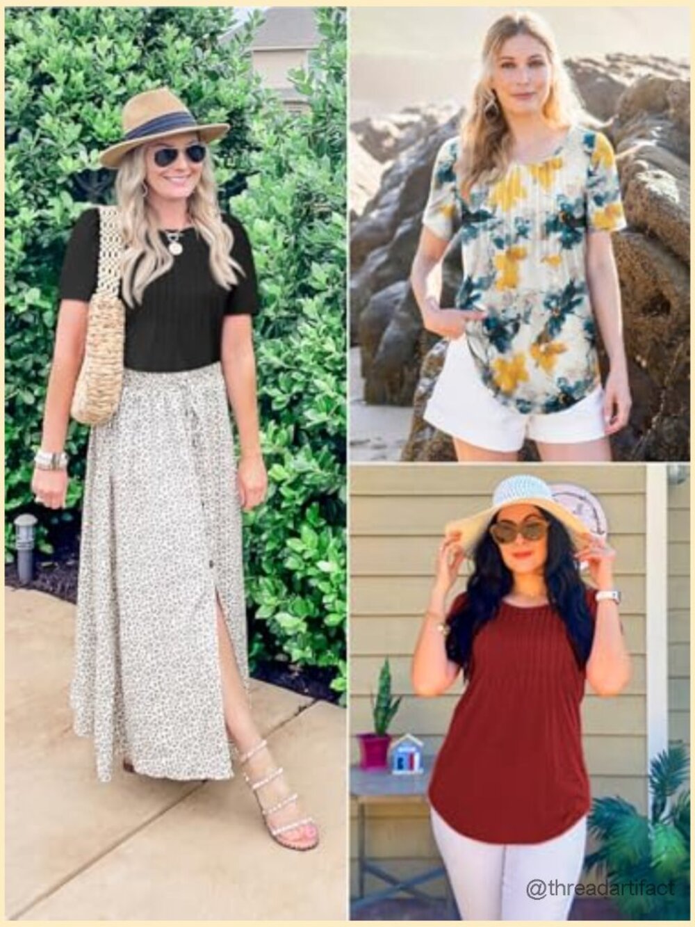 Pleated Short Sleeve Blouse - Dressy Casual Summer Top - Picture 3 of 7